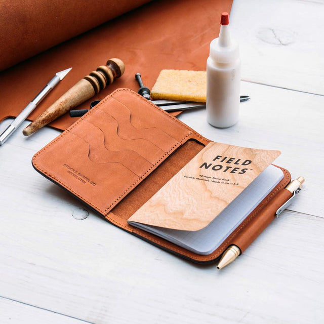 Making a Leather Notebook Wallet w/ Pen Holder || DIY Video