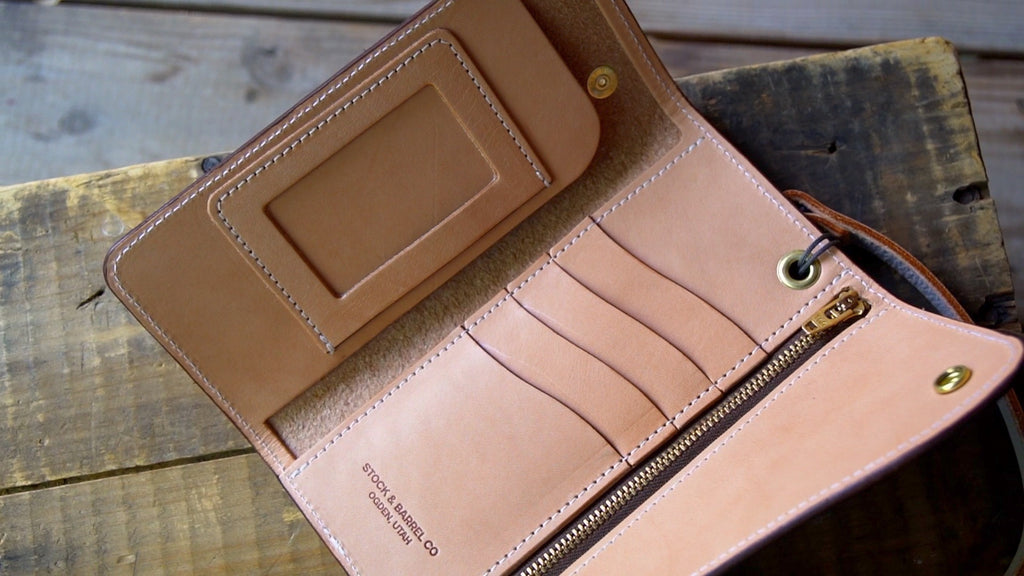 MAKING A LEATHER TRUCKER WALLET