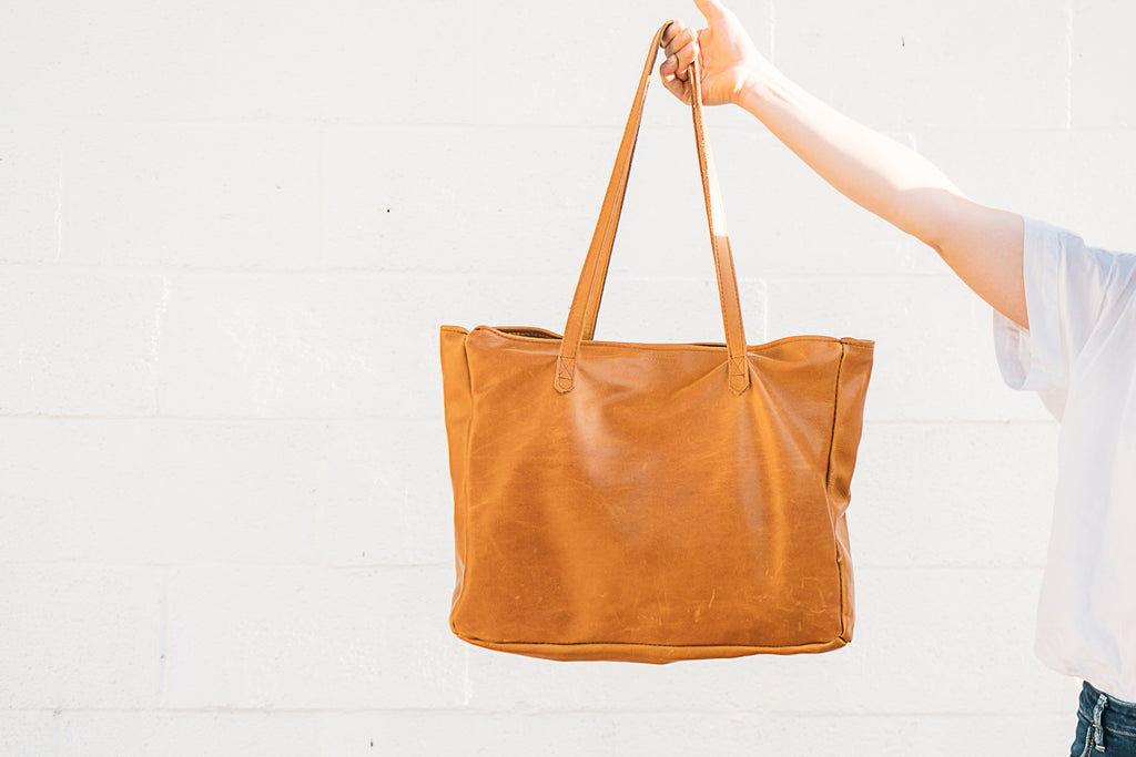 MAKING A WOMEN'S LEATHER TOTE BAG