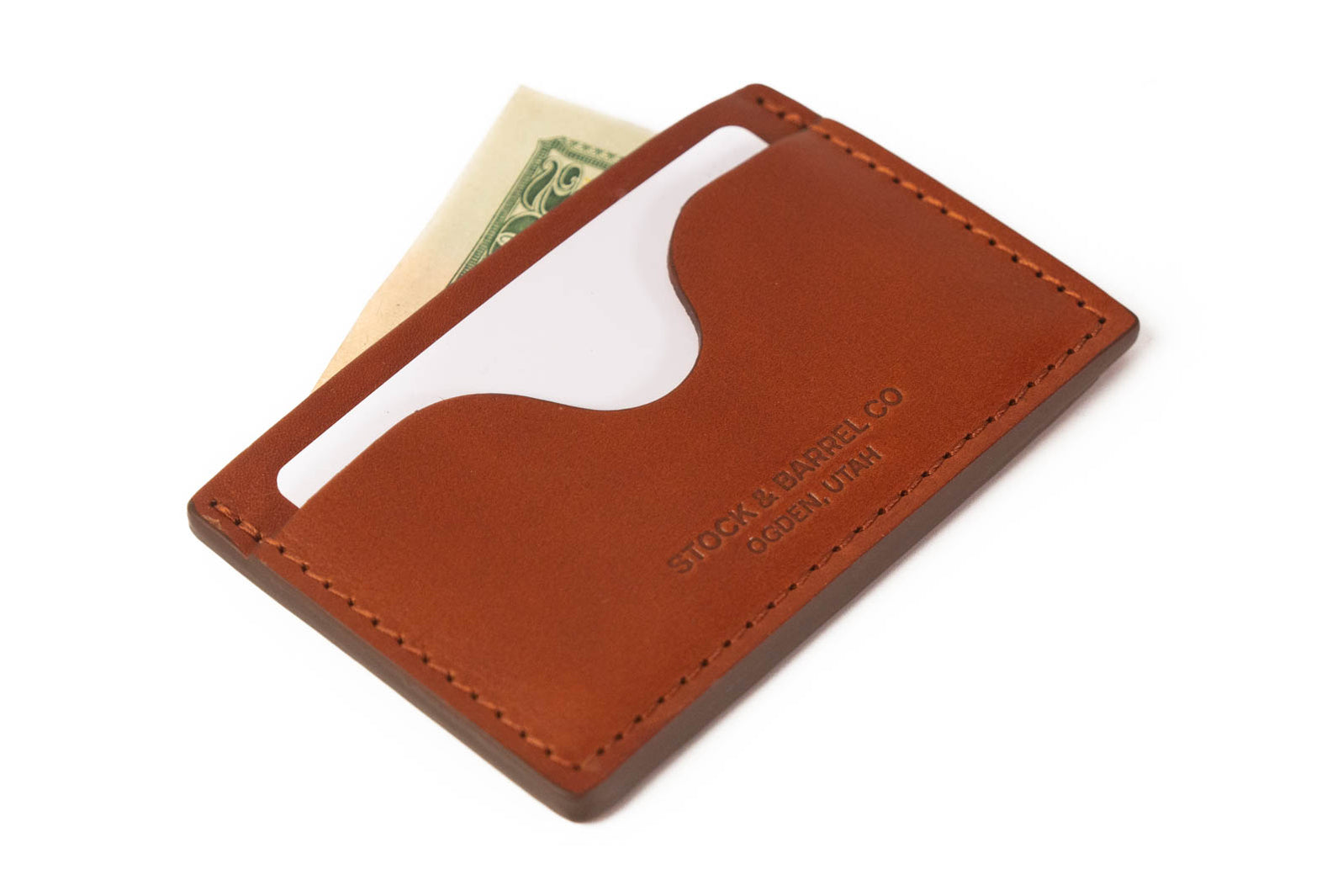 Slim Leather Credit Card Holder Wallet Stock and Barrel